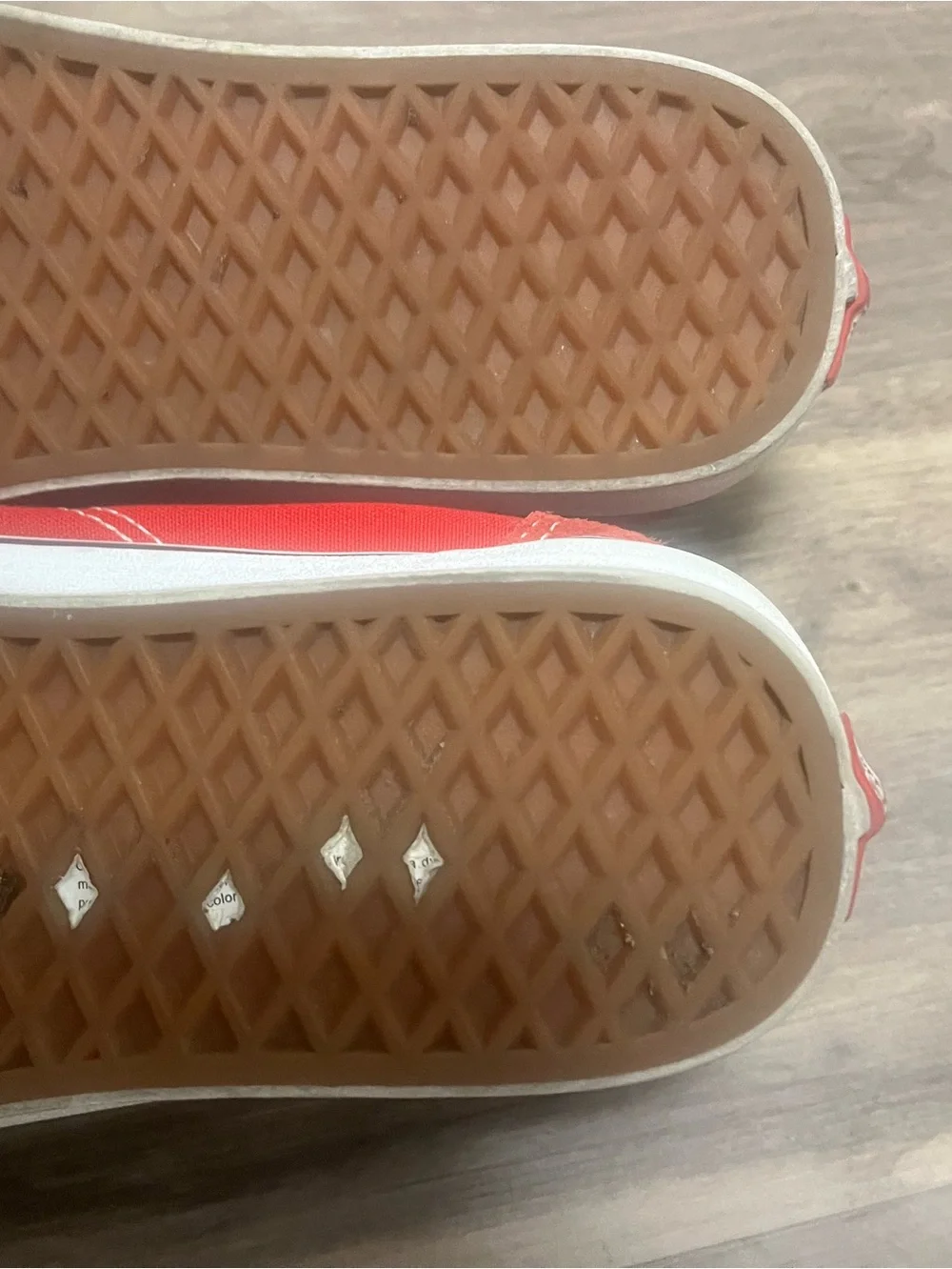 Vans Red and White Old Skool Low Top Sneakers - men’s